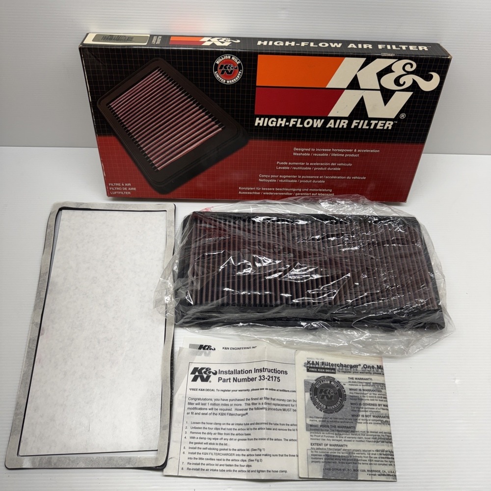 K&N 33-2175 Hi-Flow Air Intake Filter – New Open Box 1997–2010 Dodge Dakota
